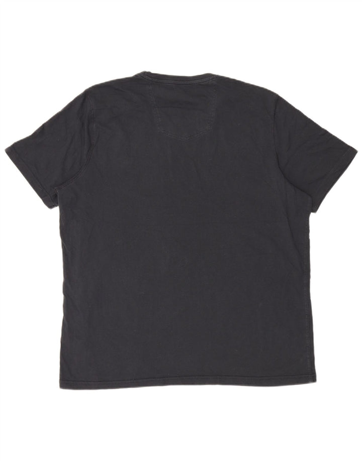 Fat Face Herre T-Shirt Top 2XL Sort Bomuld