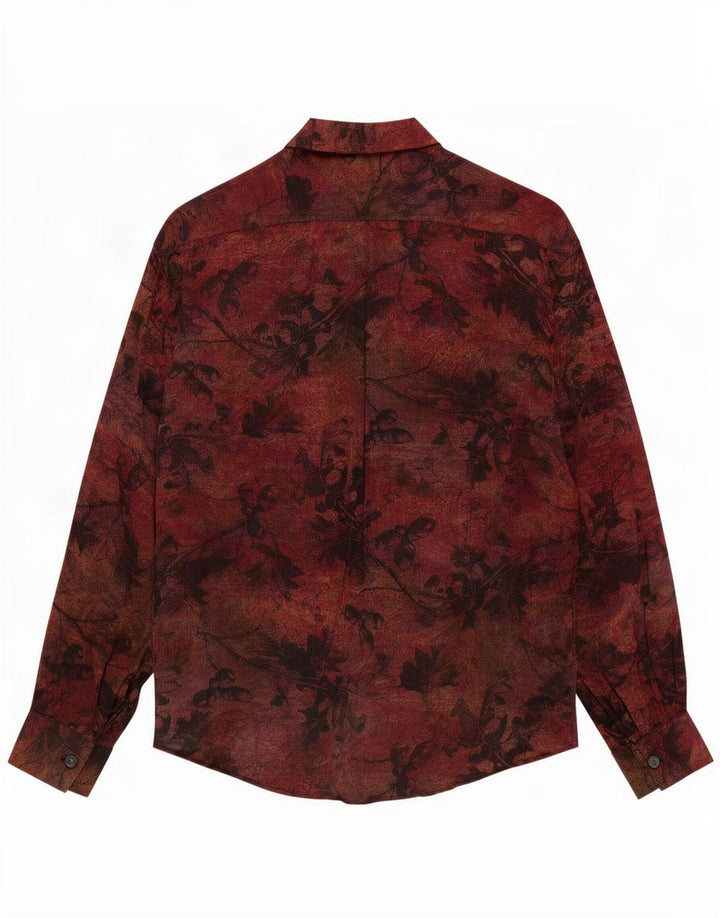 Tipo' S Herreskjorte Lille Burgundy Floral Viscose