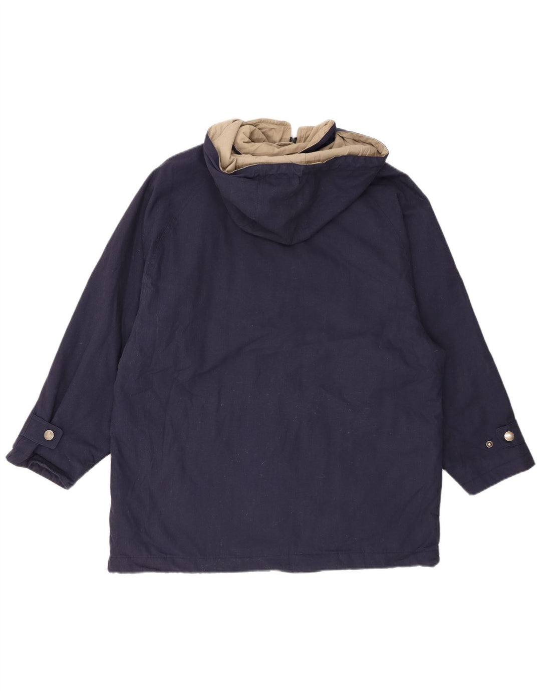 LONDON FOG Vindjakke med hætte til kvinder UK 16 Large Navy Blue