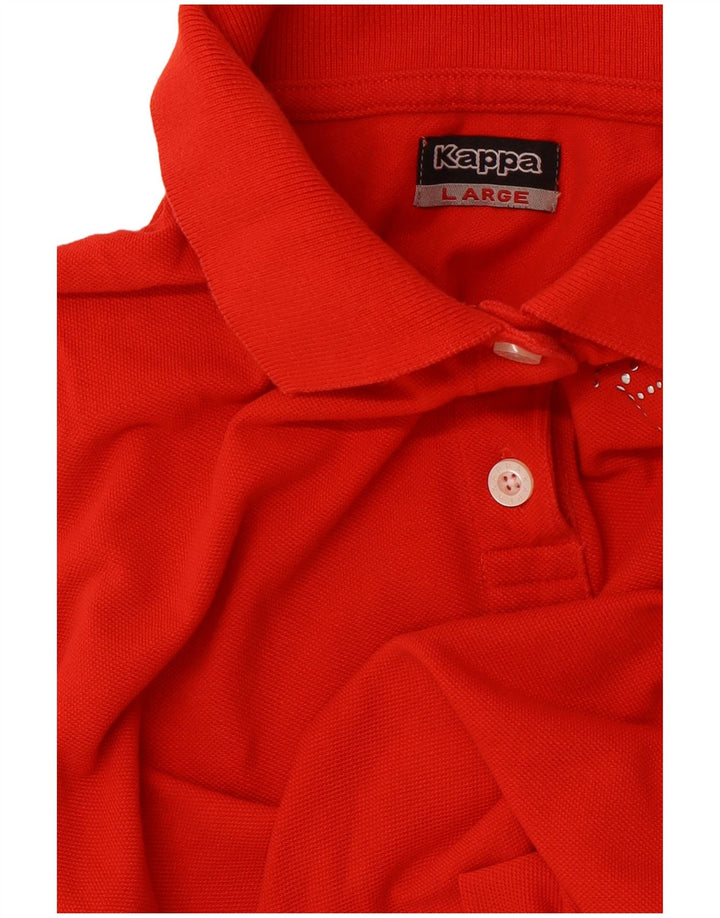KAPPA ærmeløs poloshirt til kvinder UK 14 Large Red