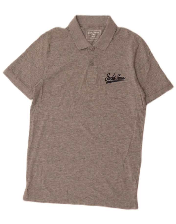 Jack & Jones herre poloskjorte lille grå bomuld