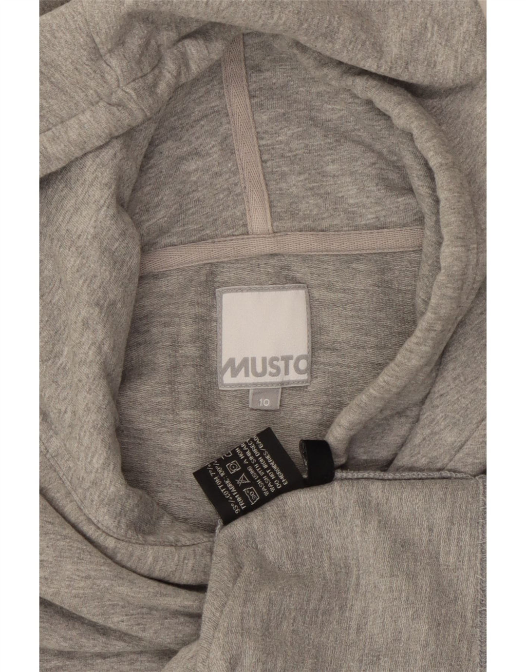 Musto Dame Hoodie Jumper UK 10 Small Grå Bomuld