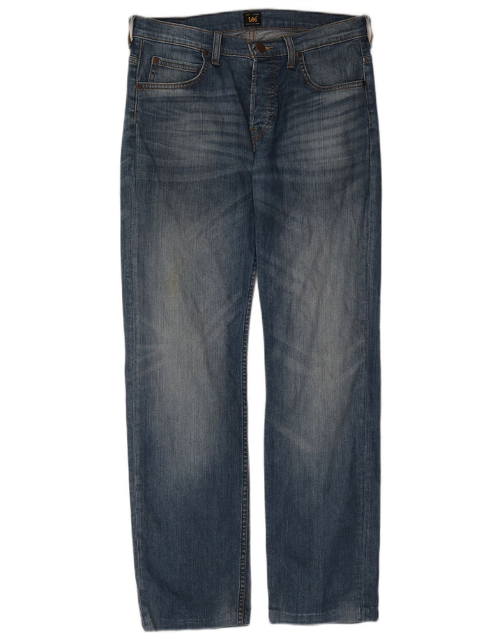 LEE Herre Powell Straight Jeans W31 L30 Blå Bomuld