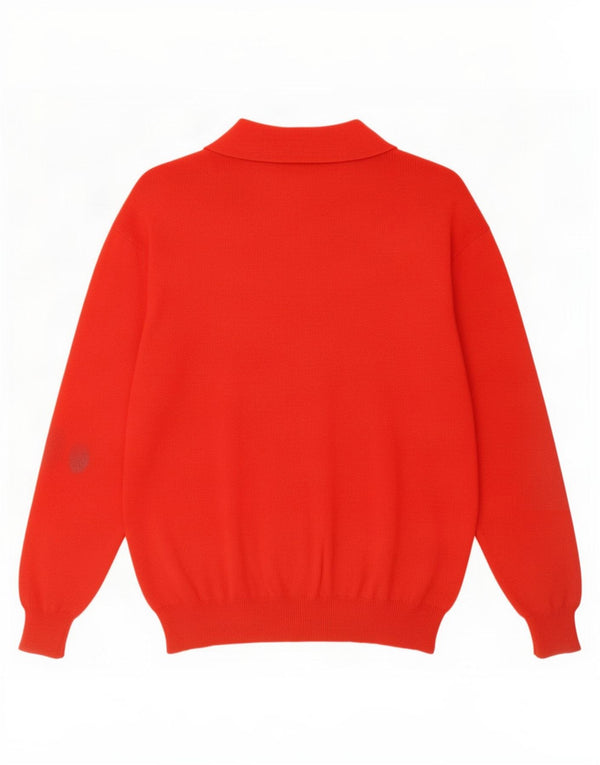 Ball On Mens Polo Neck Jumper Sweater 2XL Red Cashmere