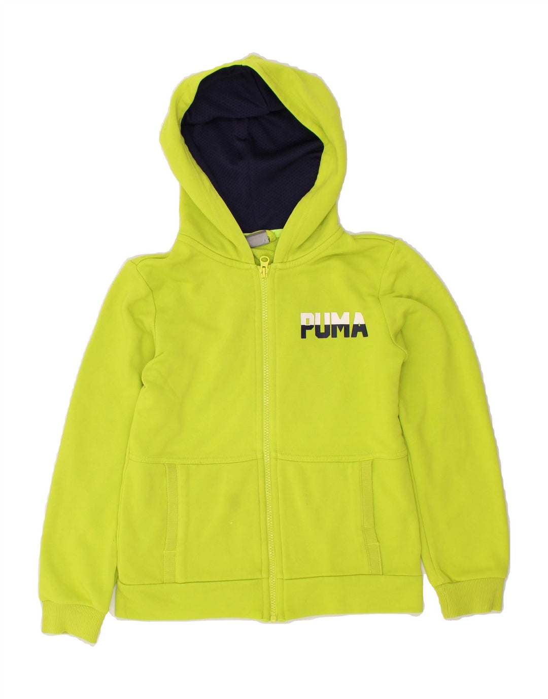 PUMA Boys Graphic Zip Hoodie Sweater 9-10 Years   Green Vintage Puma and Second-Hand Puma from Messina Hembry 