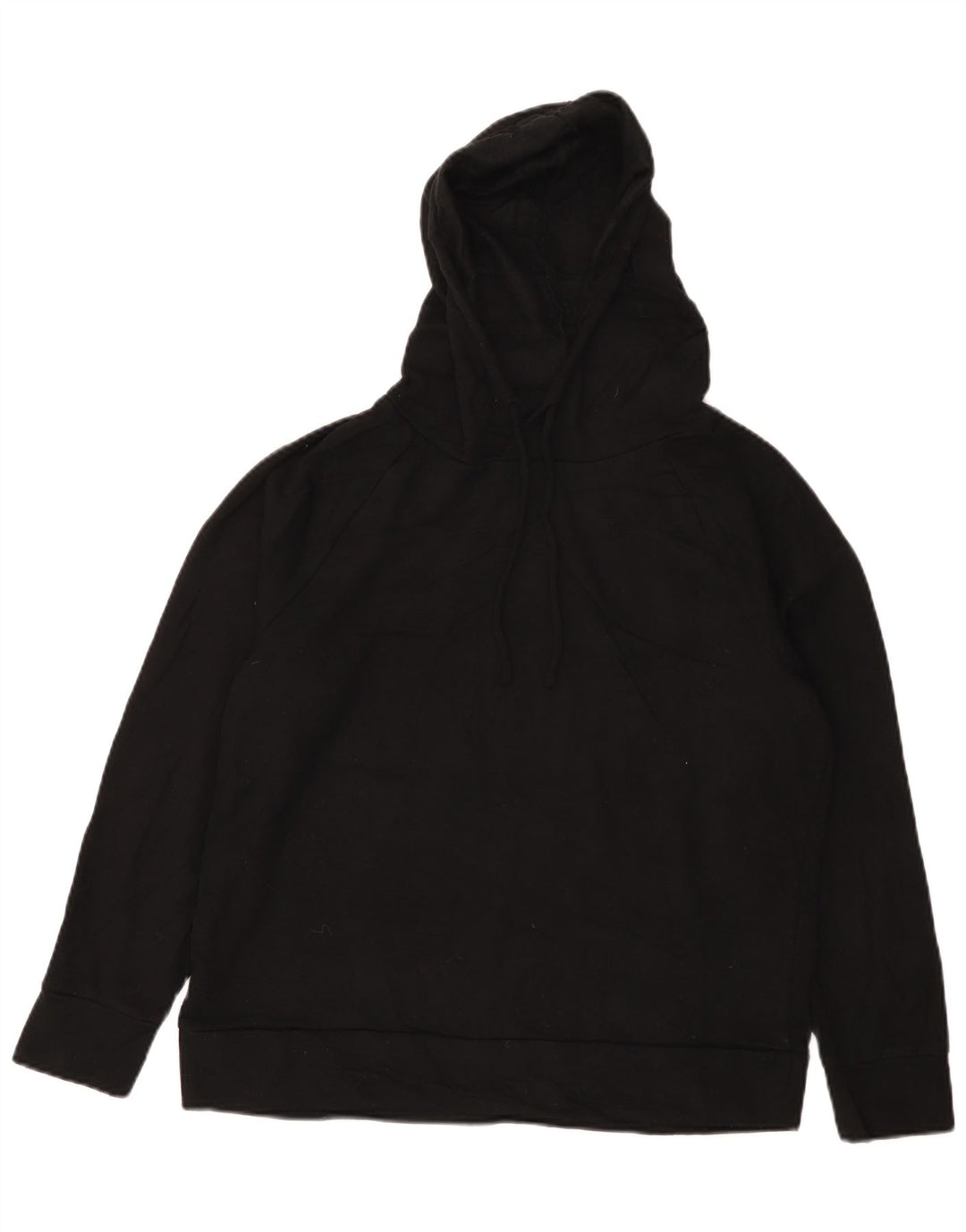 Eddie Bauer Dame Loose Fit Hoodie Jumper UK 14 Medium Sort Polyester