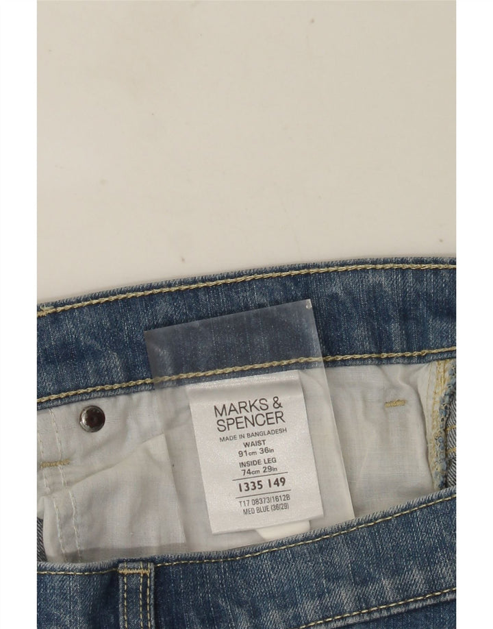 MARKS & SPENCER Herre Blue Harbor Straight Jeans W36 L29 Blue Cotton