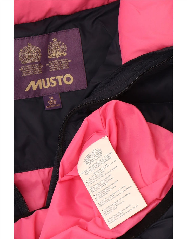 Musto polstret jakke til kvinder UK 14 Stor marineblå polyamid