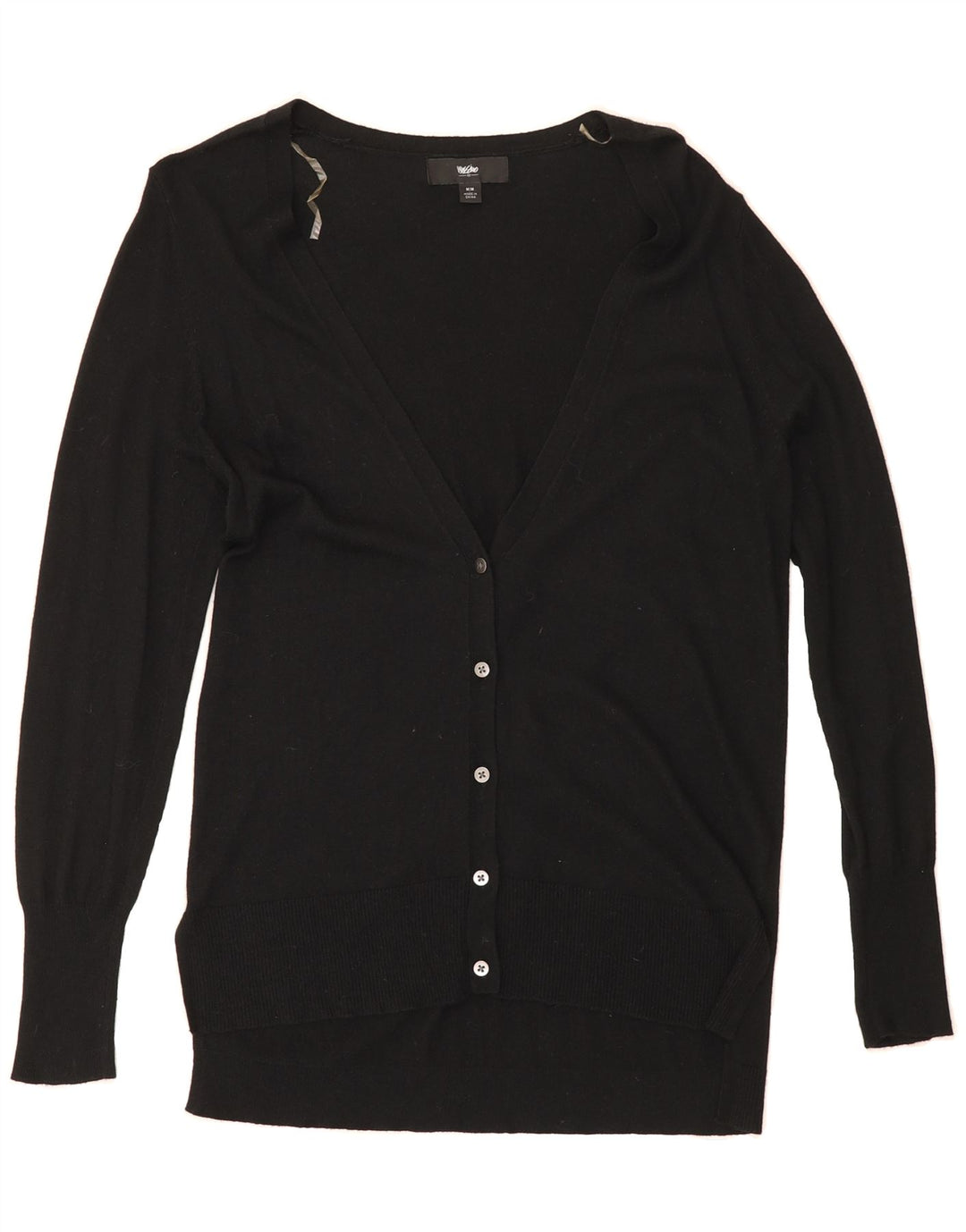 MOSSIMO Womens Cardigan Sweater UK 14 Medium Black Nylon Vintage Mossimo and Second-Hand Mossimo from Messina Hembry 