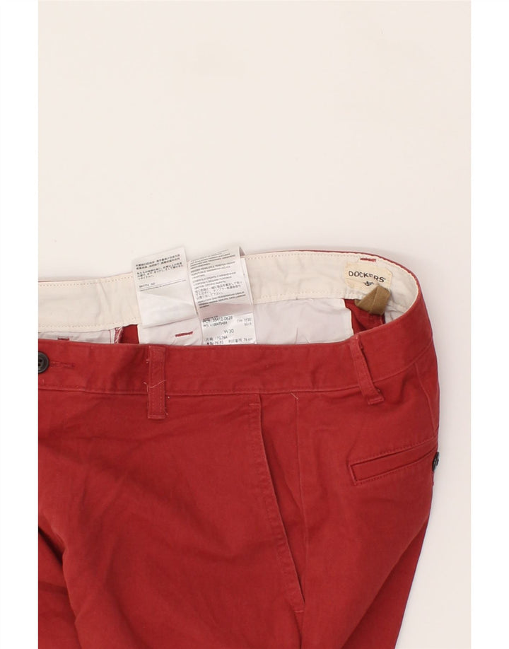 DOCKERS Mens Cargo Shorts W30 Medium Red Cotton Vintage Dockers and Second-Hand Dockers from Messina Hembry 