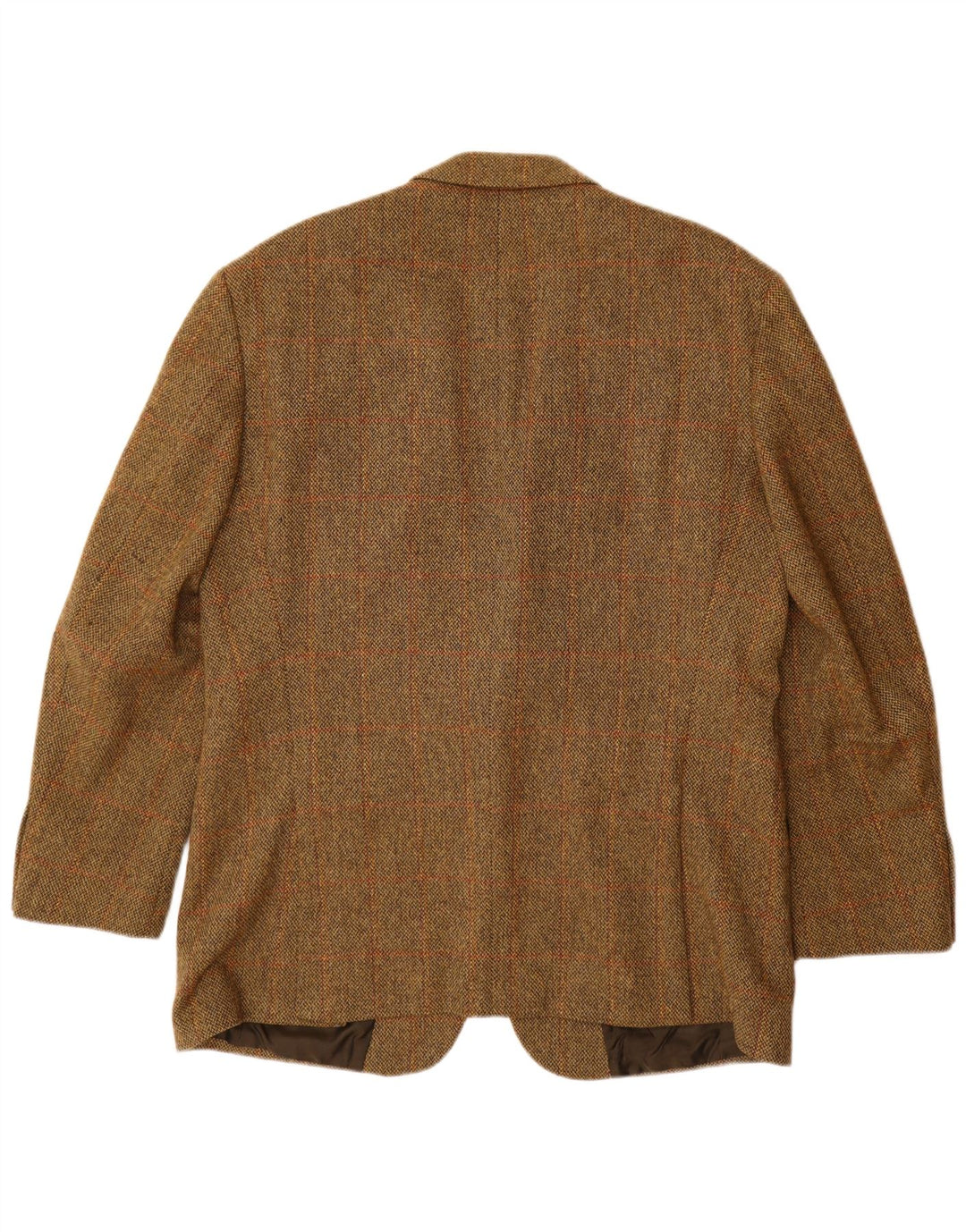 HUGO BOSS Herre 2-knaps blazerjakke EU 56 3XL Brun Ternet Ny Uld