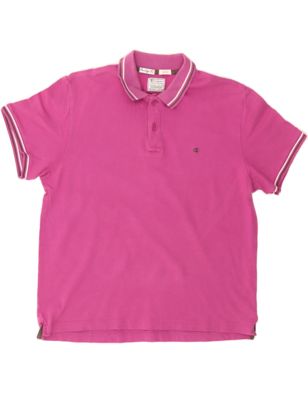 CHAMPION Mens Herritage Fit Polo Shirt Large Pink Vintage Champion and Second-Hand Champion from Messina Hembry 
