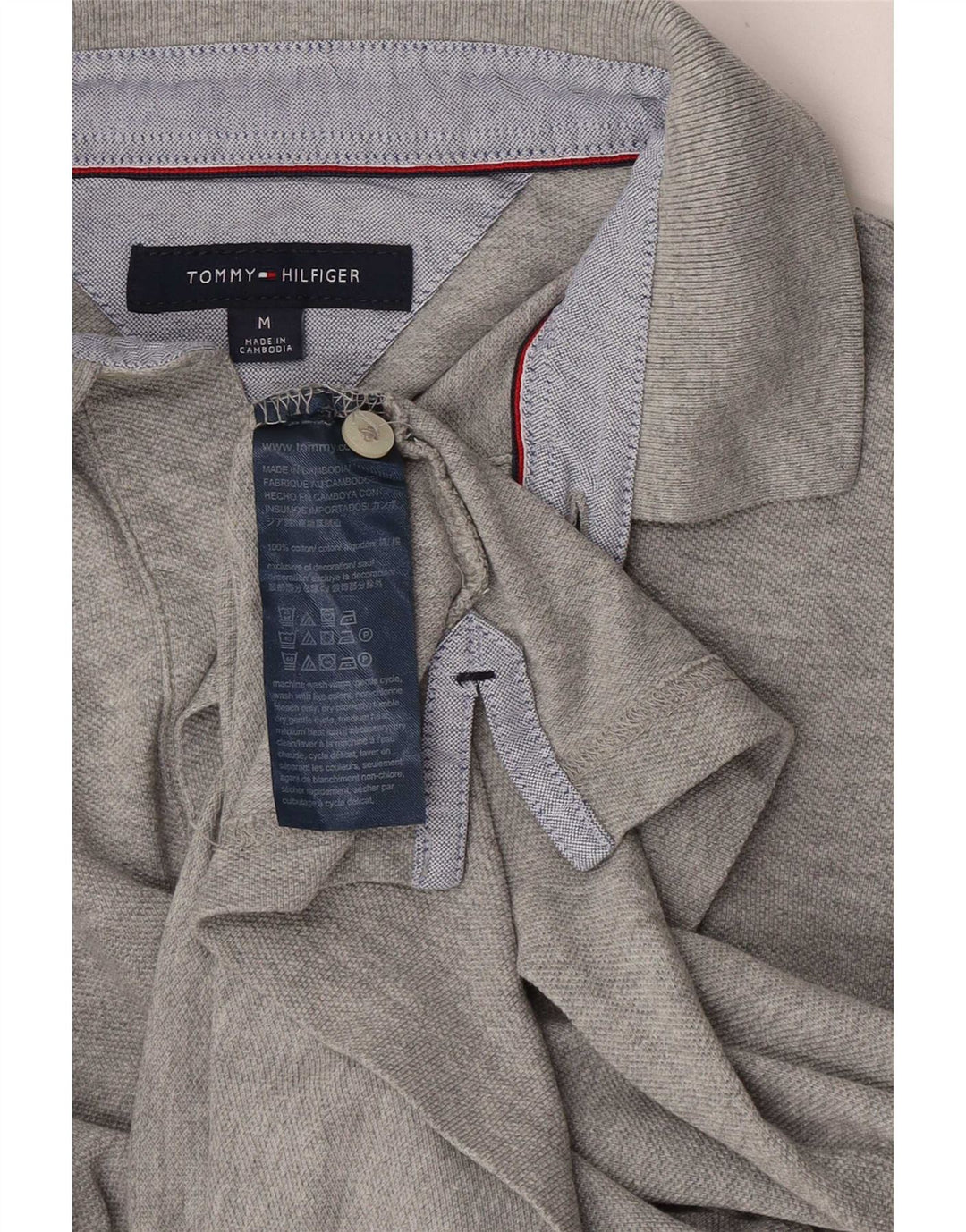 Tommy Hilfiger herre poloshirt mellemgrå bomuld