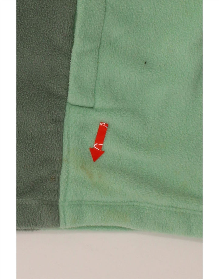 COLUMBIA Womens Fleece Jacket UK 10 Small Green Colourblock Polyester Vintage Columbia and Second-Hand Columbia from Messina Hembry 