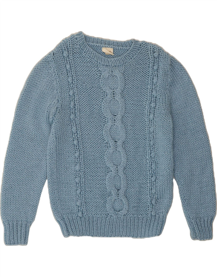VINTAGE Womens Boat Neck Jumper Sweater IT 46/48 Large Blue Polyacrylic Vintage Vintage and Second-Hand Vintage from Messina Hembry 