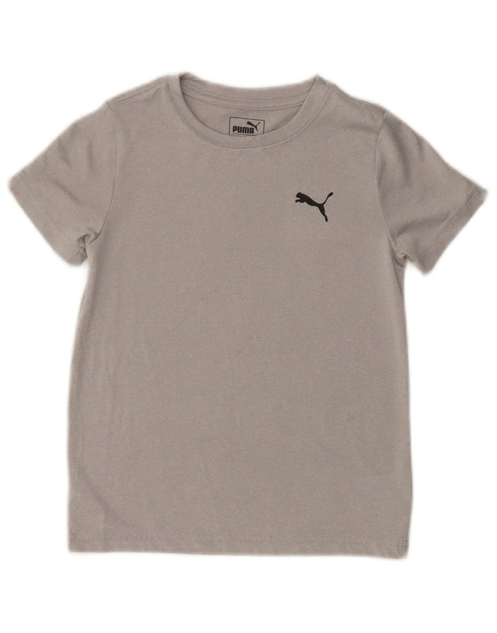 PUMA Boys T-Shirt Top 5-6 år Grå polyester