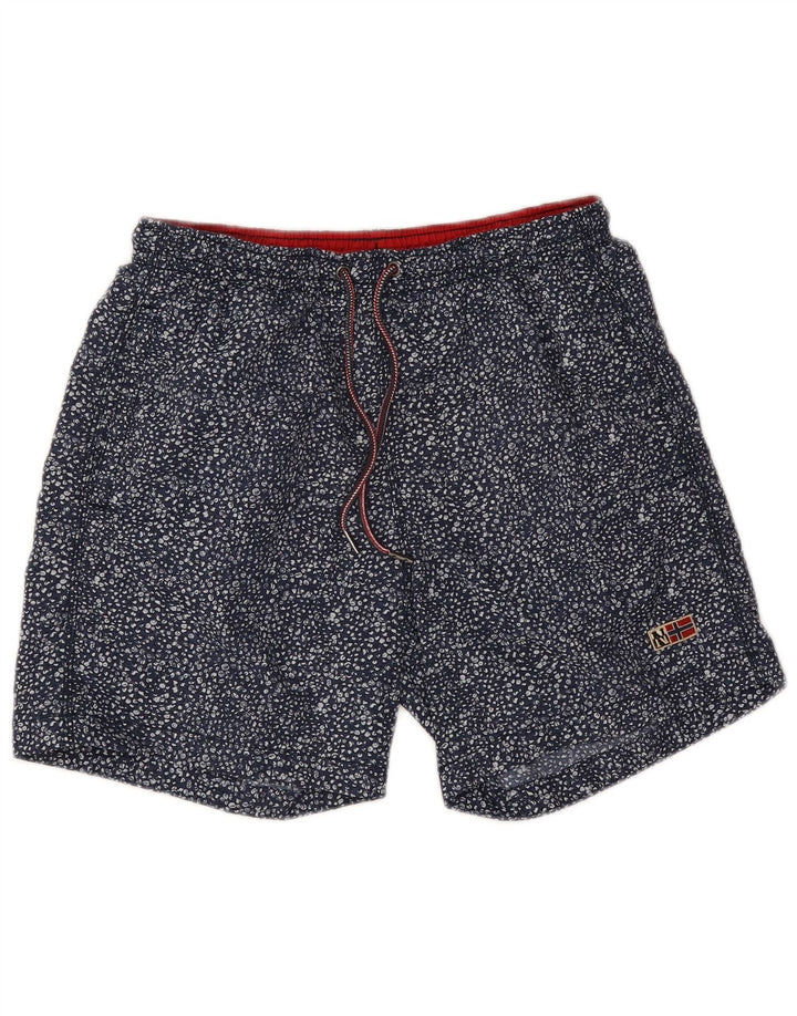 Napapijri Herre geografisk abstrakt mønster svømmeshorts Medium Navy Blue