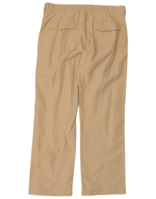 Armani Lige Chinobukser til mænd W36 L32 Beige Bomuld