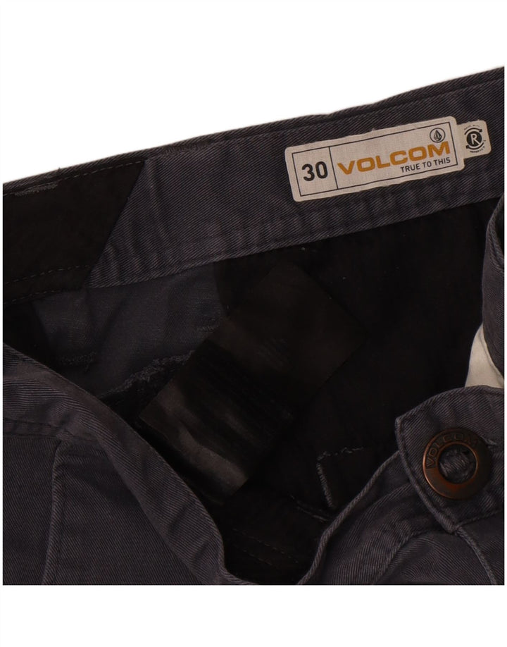 Volcom Straight Chino-bukser til mænd W30 L30 Marineblå bomuld