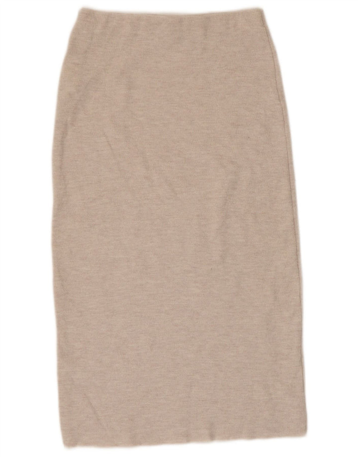 Zara Midi-nederdel til kvinder Small W26 Beige