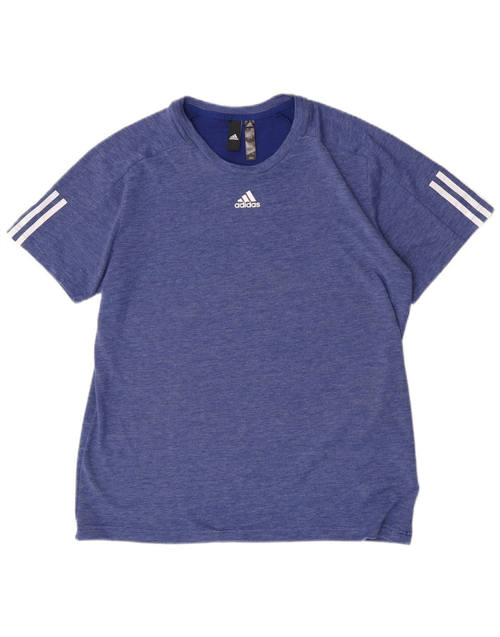 Adidas Herre T-Shirt Top Stor Blå Polyester
