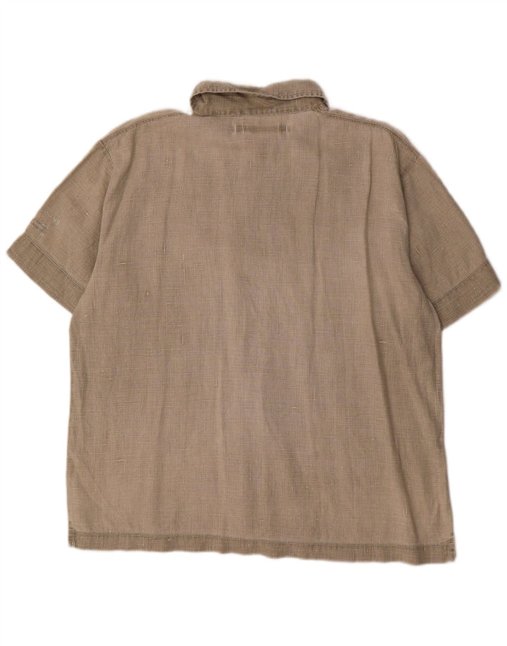 Replay Herre Kortærmet Pullover Shirt XL Beige Linen