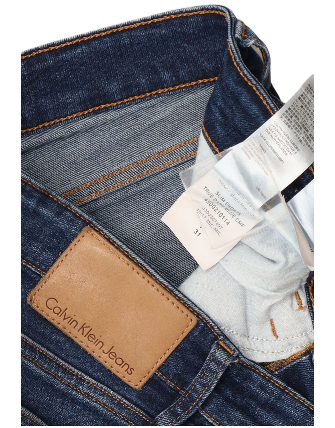 Calvin Klein Herre Denim Shorts W31 Medium Blue Bomuld