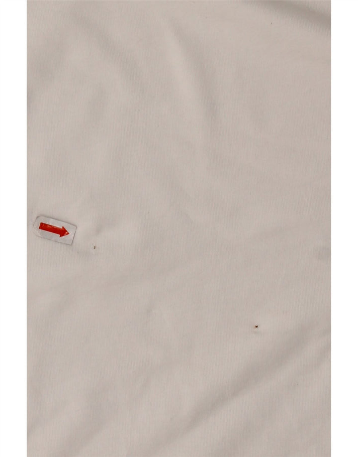 Zara Herre Top Langærmet Medium Hvid Bomuld