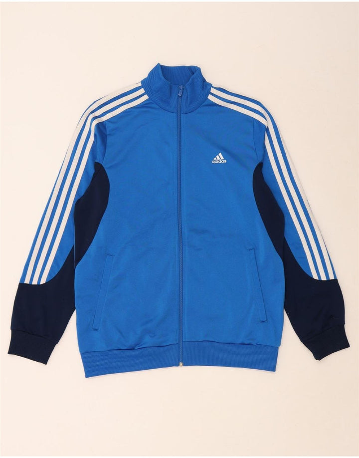 ADIDAS Træningsdragt til drenge Topjakke 15-16 år Blå Colourblock Polyester