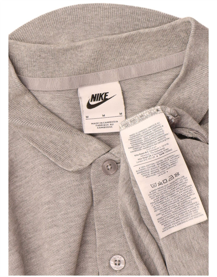 Nike Poloskjorte til mænd, mellemgrå, flækket bomuld