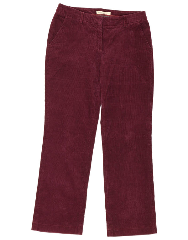 Henry Cottons fløjlsbukser til kvinder IT 44 Medium W32 L30 Burgundy