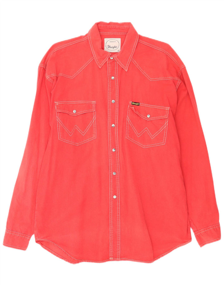 Wrangler Herre Denim Shirt XL Rød Bomuld