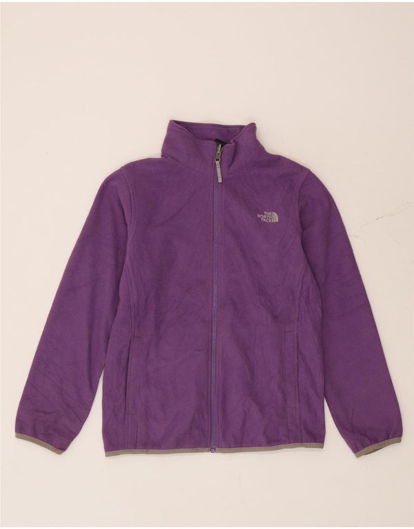 The North Face Girls Liner Fleece Jacket 11-12 Years Large Purple Polyester