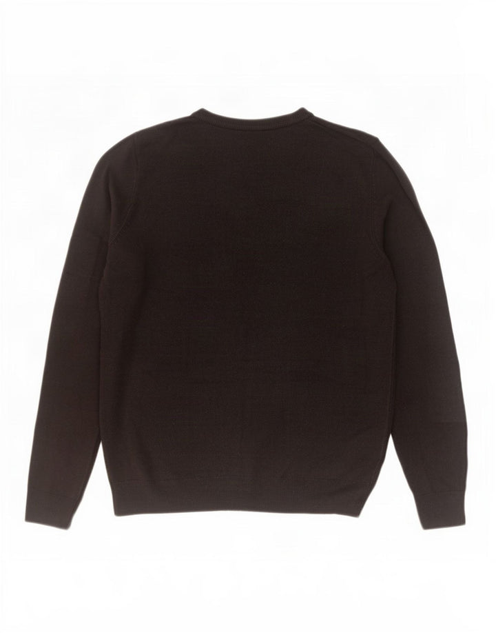 Marks & Spencer Herre sweater med rund hals, medium sort akryl