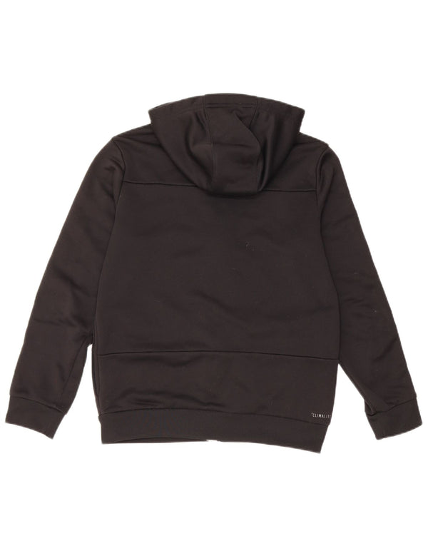 Adidas Boys Climalite Hættetrøje med lynlås 11-12 år Sort polyester