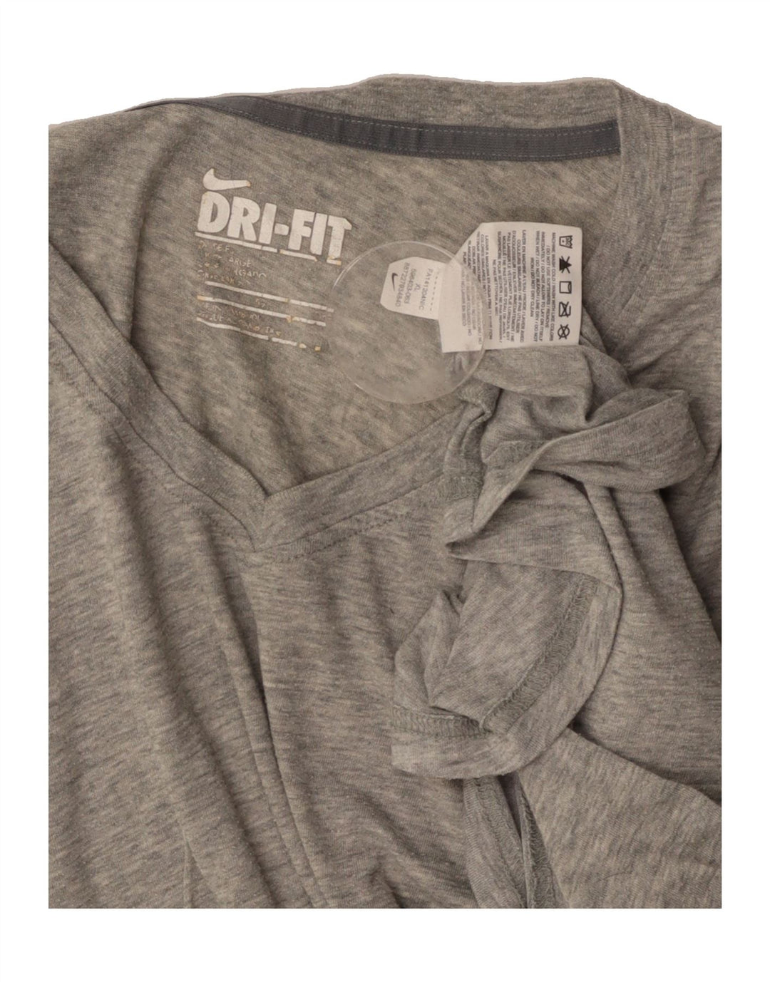 NIKE Womens Dri Fit T-Shirt Top UK 18 XL Grey Flecked Polyester Vintage Nike and Second-Hand Nike from Messina Hembry 