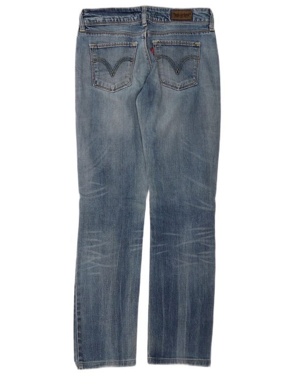 Levi's Womens 571 Distressed Slim Jeans W29 L31 Blå Bomuld
