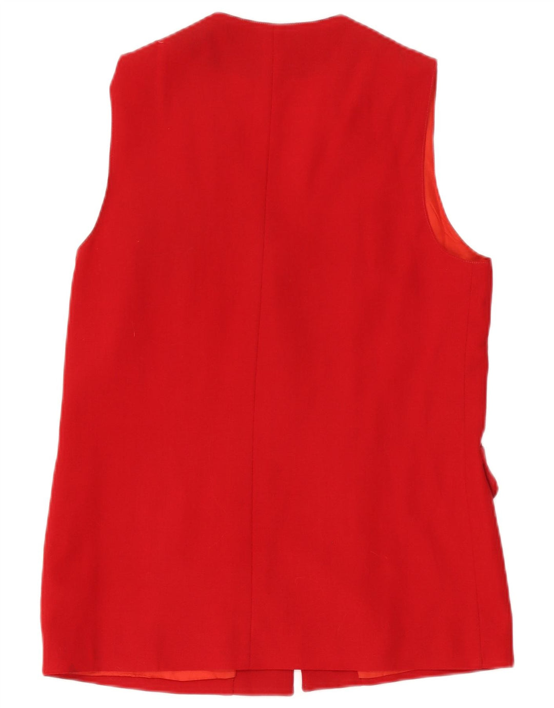 Vintage Dame Gilet UK 14 Medium Red Wool