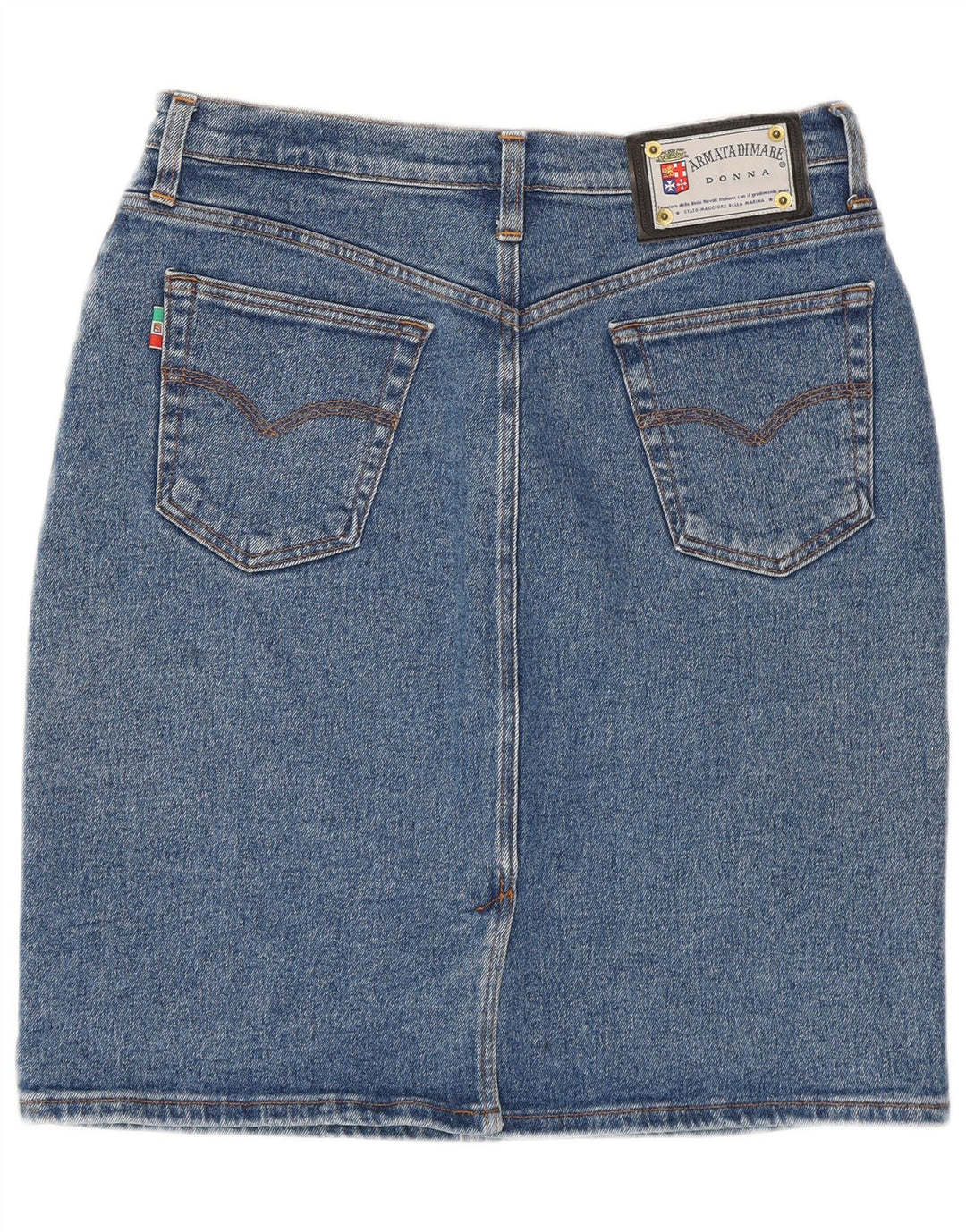 Armata Di Mare Dame Denim Nederdel W32 Stor Blå