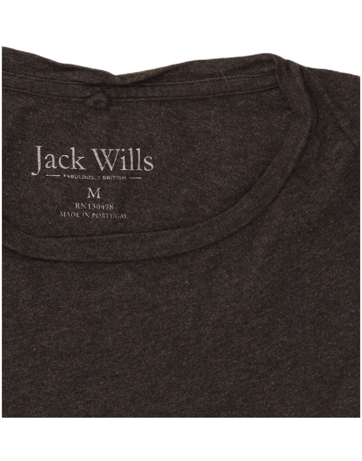 Jack Wills Herre T-shirt Top mellemgrå bomuld