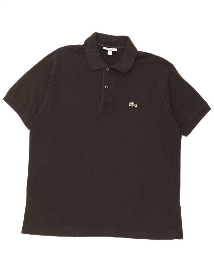 Lacoste Herre Poloskjorte i klassisk pasform Størrelse 5 Large Sort Bomuld
