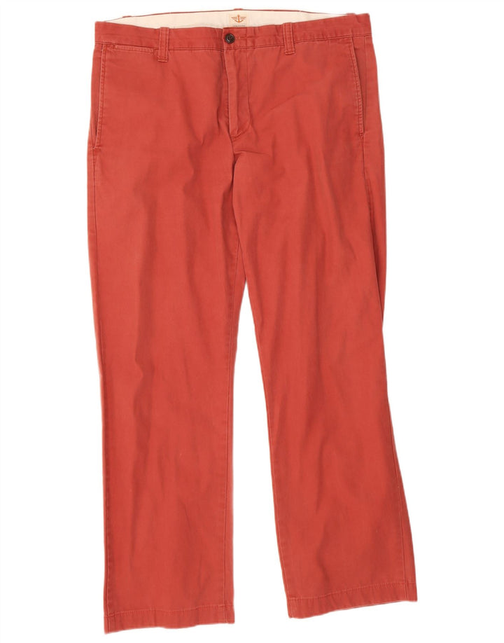 Dockers Straight Chino-bukser til mænd W36 L30 rød bomuld