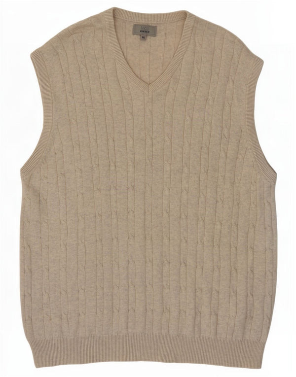Marks & Spencer Herrevest Tank Top 2XL Beige Bomuld