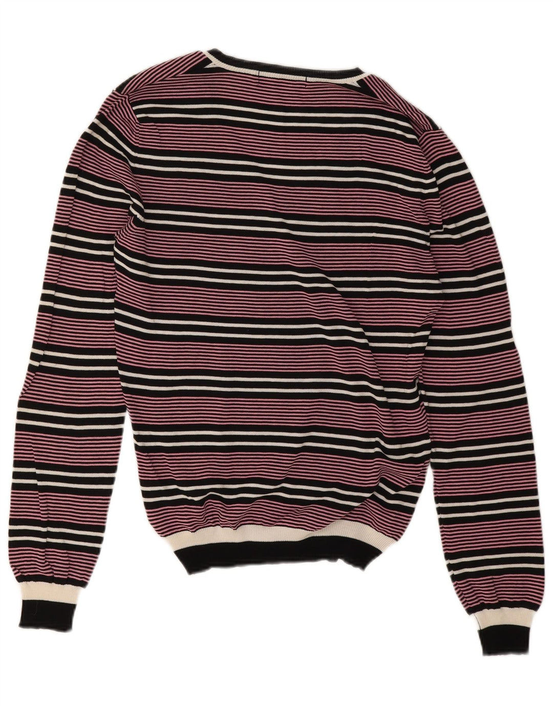 Iceberg Herre V-hals sweater Lille Pink Stribet Bomuld