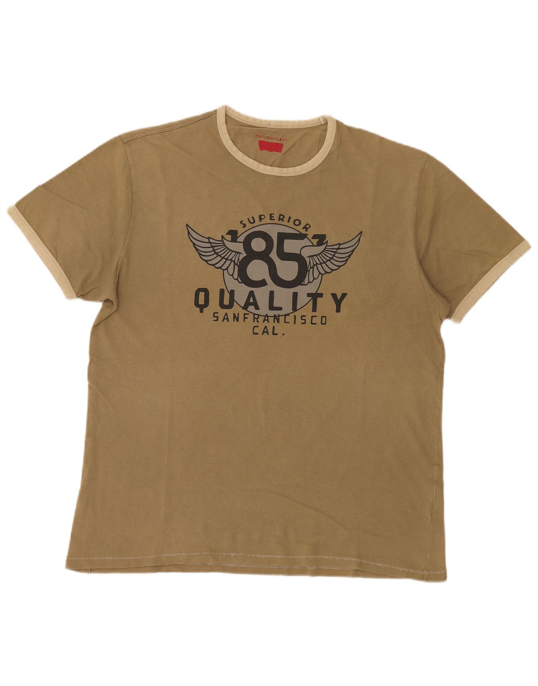 Levi's Herre grafisk T-shirt Top Stor Khaki