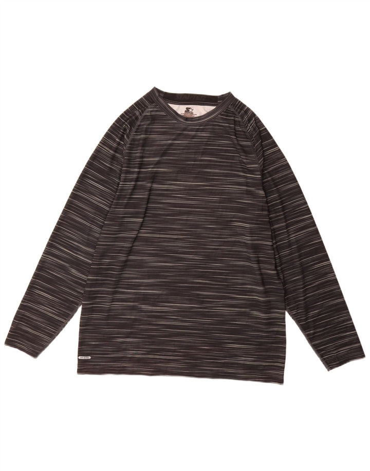 Starter Herre Top Langærmet UK 46/48 XL Sort Nålestribet Polyester