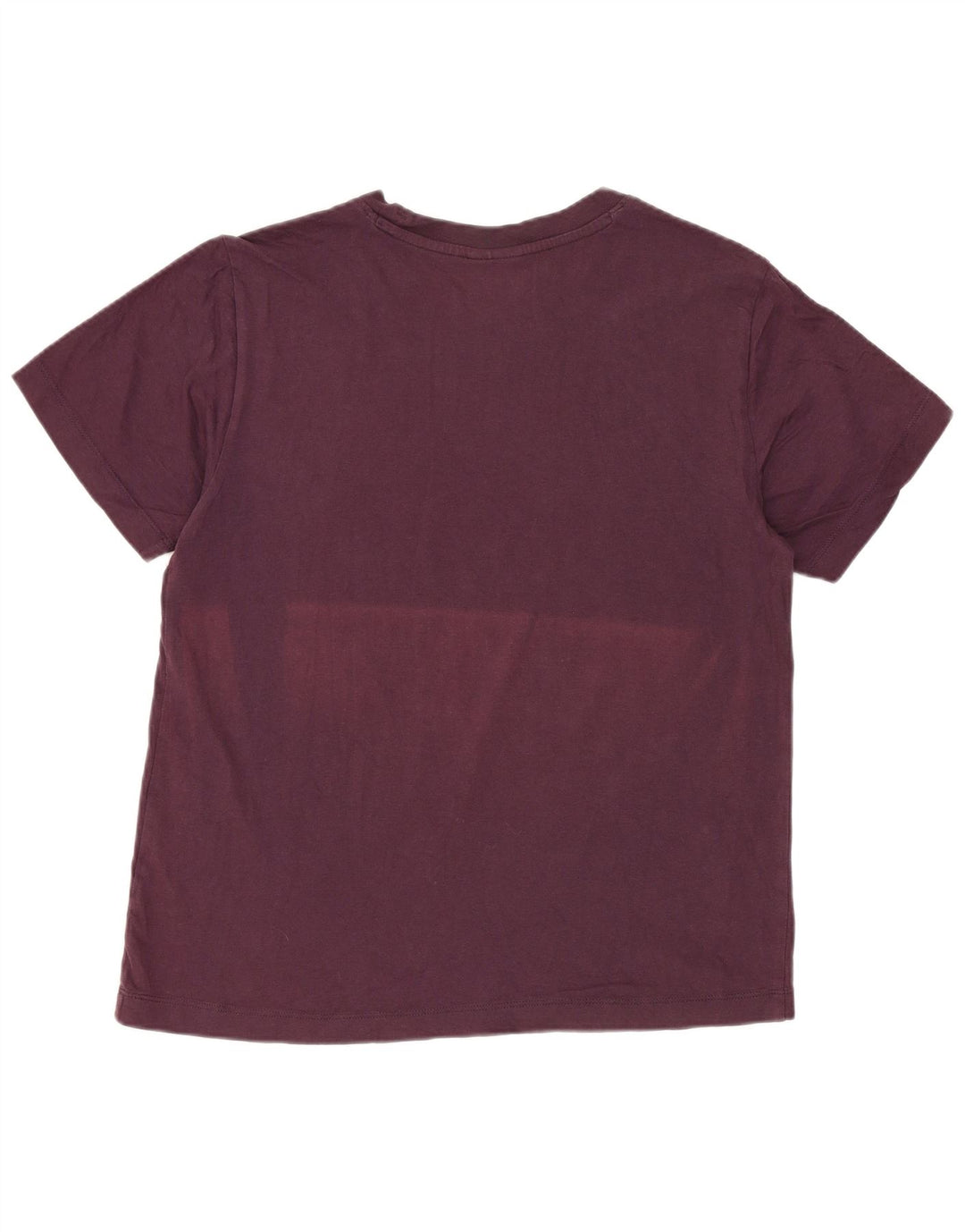 Champion Dame Grafisk T-Shirt Top UK 14 Medium Burgundy