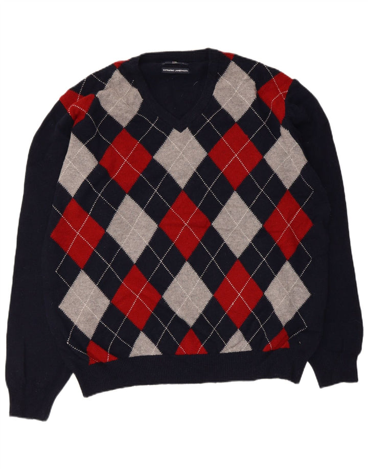 Marks & Spencer Herre Blue Harbor V-hals sweater Large Navy Blue