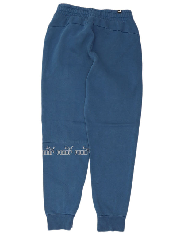 Puma Graphic Tracksuit Bukser Joggers UK 8 Small Blue Colourblock
