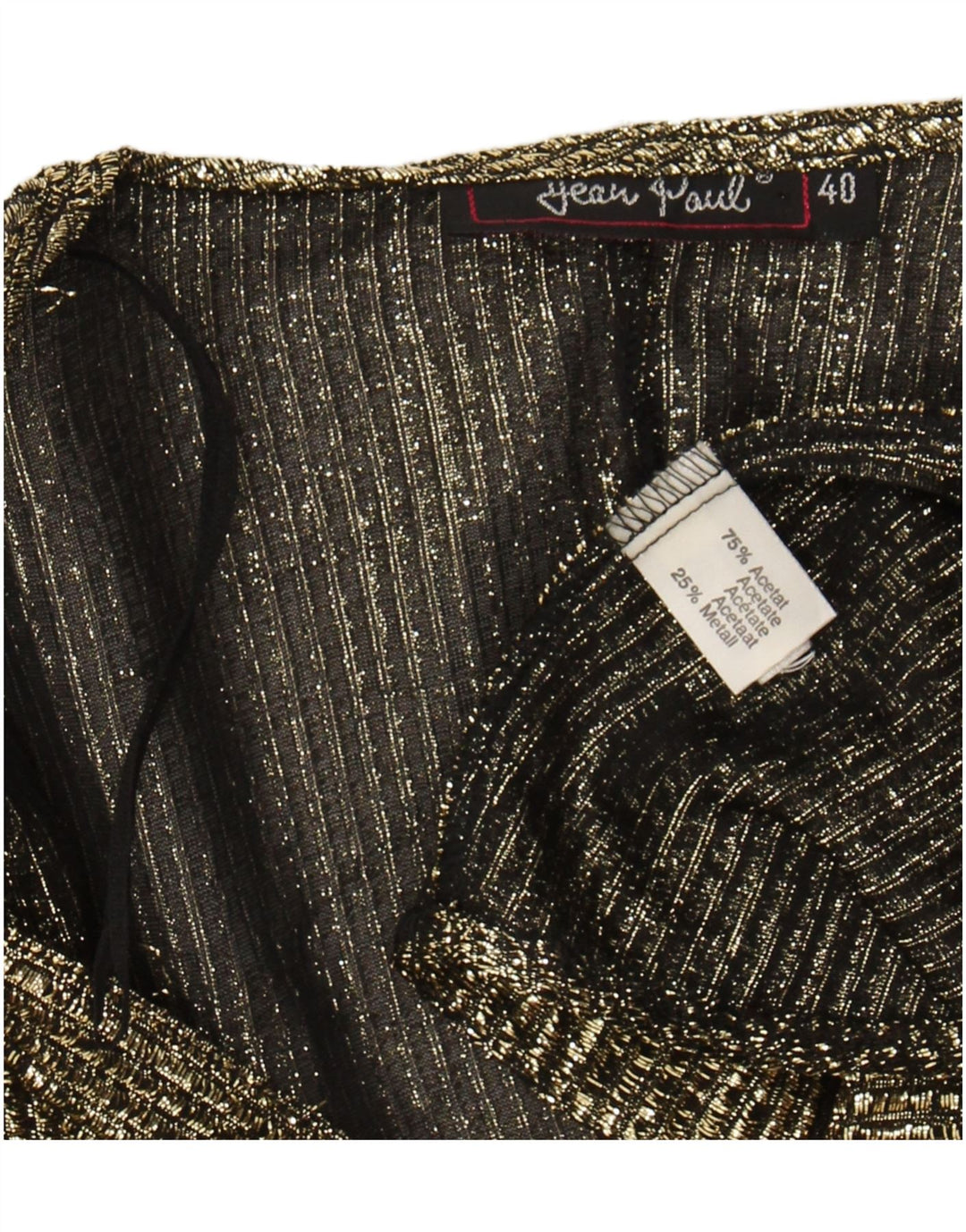 JEAN PAUL Womens Oversized Cardigan Top EU 40 Medium Gold Acetate Vintage Jean Paul and Second-Hand Jean Paul from Messina Hembry 